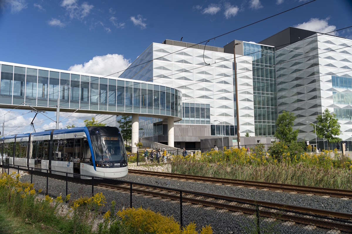 Photo of Engineering 5 bridge with ION train